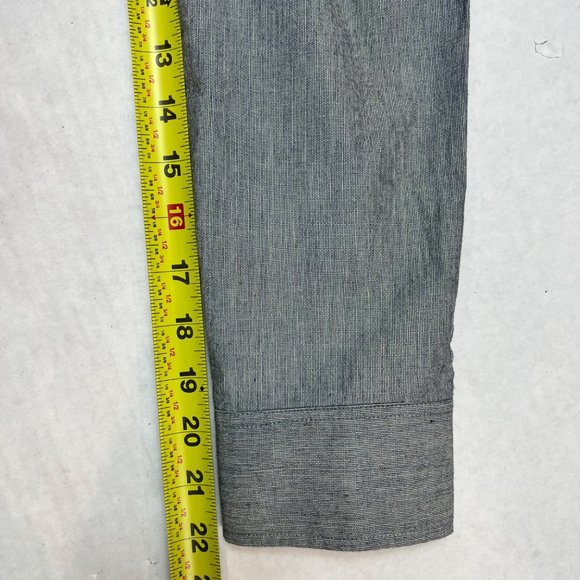 Theory Chambray Deja Shipwreck Grey Shirt Dress Size 8 - Picture 15 of 15